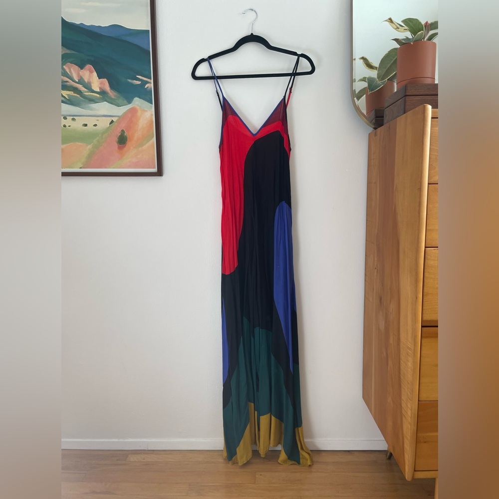 Mara Hoffman Carly Colorblock Abstract Print Jumpsuit